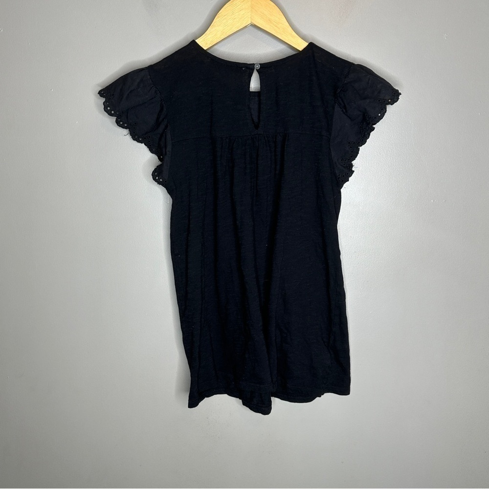 Loft petite Petite Ric Rac Yoke Mixed Media Top - Picture 6 of 7